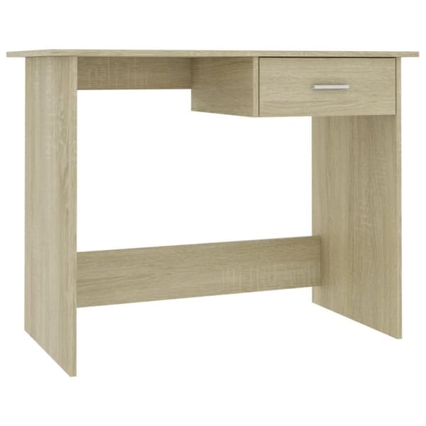 vidaXL Skrivebord sonoma eik 100x50x76 cm konstruert tre