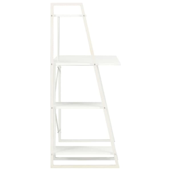 vidaXL Skrivebord med hylleenhet hvit 102x50x117 cm