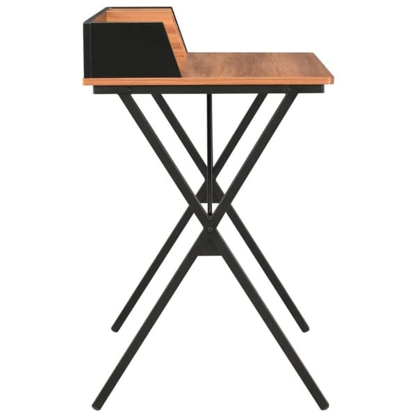 vidaXL Skrivebord svart og brun 80x50x84 cm