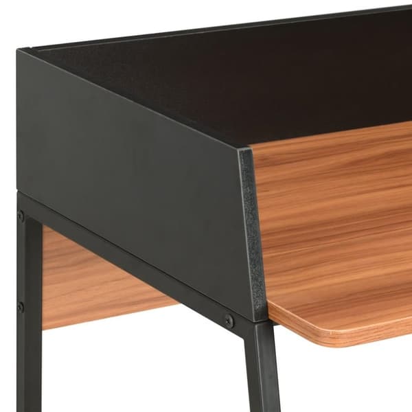 vidaXL Skrivbord svart och brun 90x60x88 cm