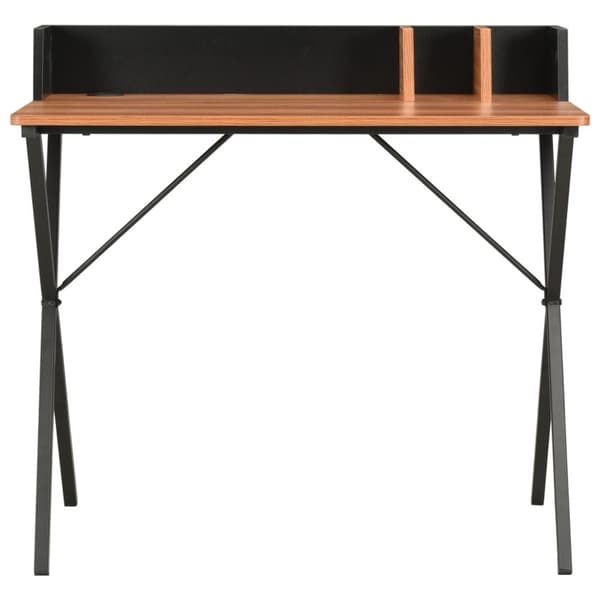 vidaXL skrivebord 80x50x84 cm sort og brun