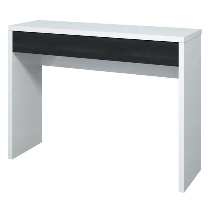 ARENA Console modern stil vit och blank svart - L 109 cm