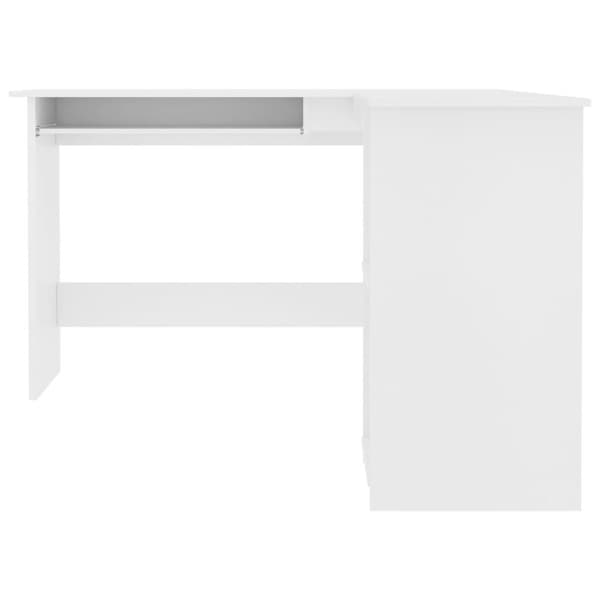 vidaXL Skrivbord L-format vit 120x140x75 cm konstruerat trä