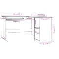 Miniatyrbilde 6 av 6: vidaXL L-formet skrivebord svart 120x140x75 cm konstruert tre
