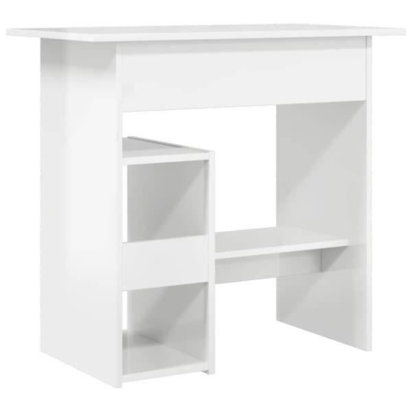 vidaXL Skrivebord høyglans hvit 80x45x74 cm konstruert tre