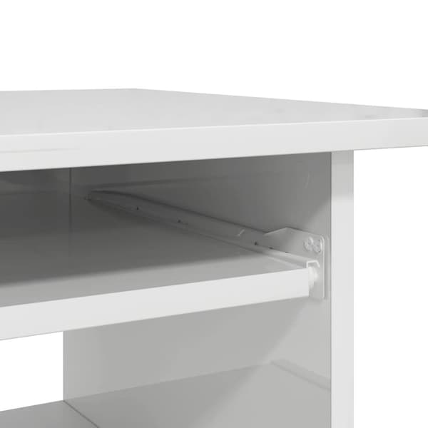 vidaXL Skrivebord høyglans hvit 80x45x74 cm konstruert tre