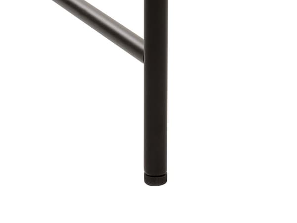 Työpöytä tumma puu/musta 120 x 76 x 60 cm MDF-levy teräs jalat moderni industriaalinen tyyli