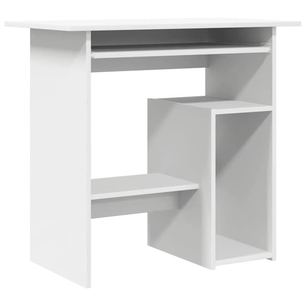 vidaXL Skrivebord hvit 80x45x74 cm konstruert tre