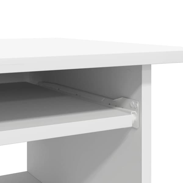 vidaXL Skrivebord hvit 80x45x74 cm konstruert tre