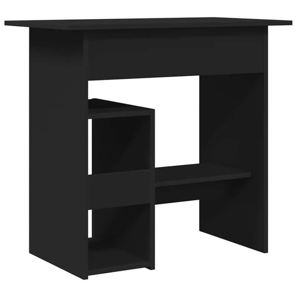vidaXL Skrivbord svart 80x45x74 cm konstruerat trä