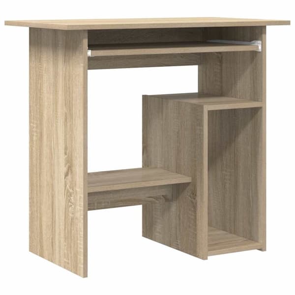 vidaXL skrivebord 80x45x74 cm konstrueret træ sonoma-eg