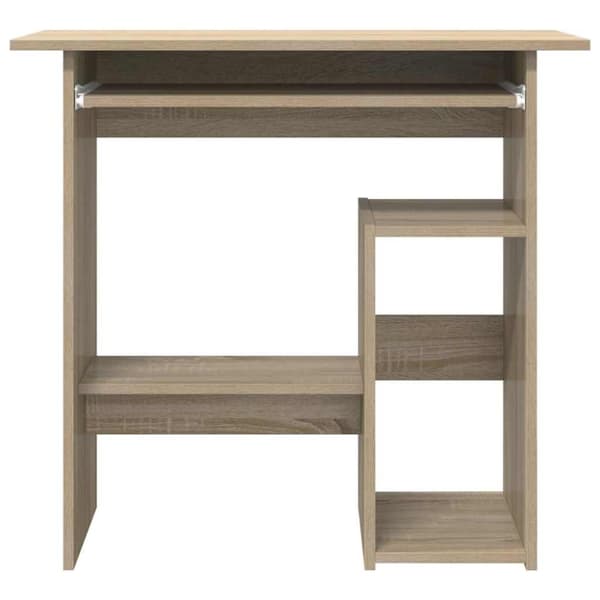 vidaXL skrivebord 80x45x74 cm konstrueret træ sonoma-eg