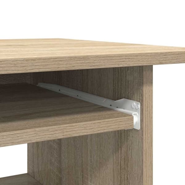 vidaXL skrivebord 80x45x74 cm konstrueret træ sonoma-eg
