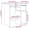 Miniatyrbillede 11 af 11: vidaXL skrivebord 80x45x74 cm konstrueret træ sonoma-eg
