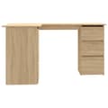 Miniatyrbilde 6 av 10: vidaXL Skrivebord for hjørne sonoma eik 145x100x76 cm konstruert tre
