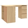 Miniatyrbilde 7 av 10: vidaXL Skrivebord for hjørne sonoma eik 145x100x76 cm konstruert tre