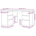 Miniatyrbilde 10 av 10: vidaXL Skrivebord for hjørne sonoma eik 145x100x76 cm konstruert tre