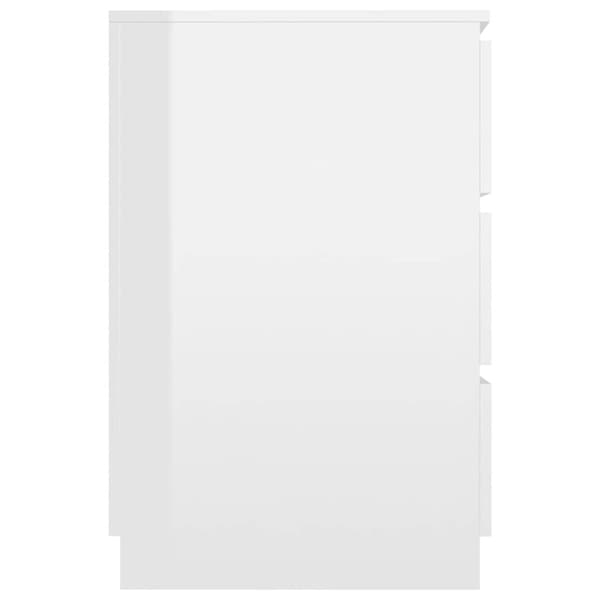 vidaXL Skrivebord høyglans hvit 140x50x77 cm konstruert tre