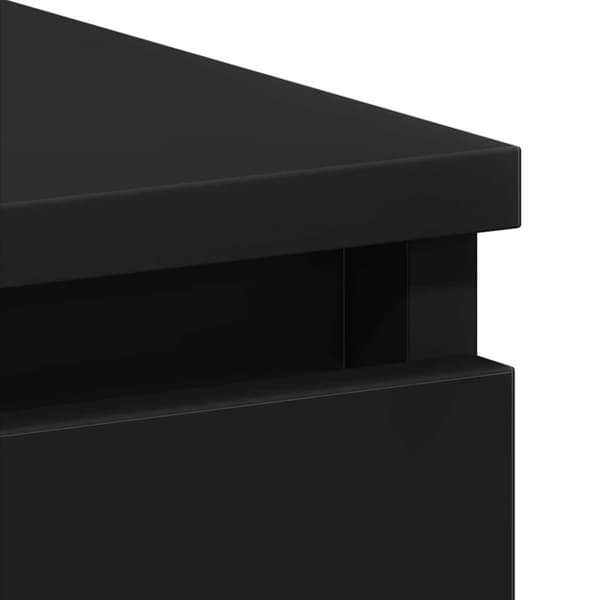 vidaXL skrivebord 90x45x76 cm spånplade sort