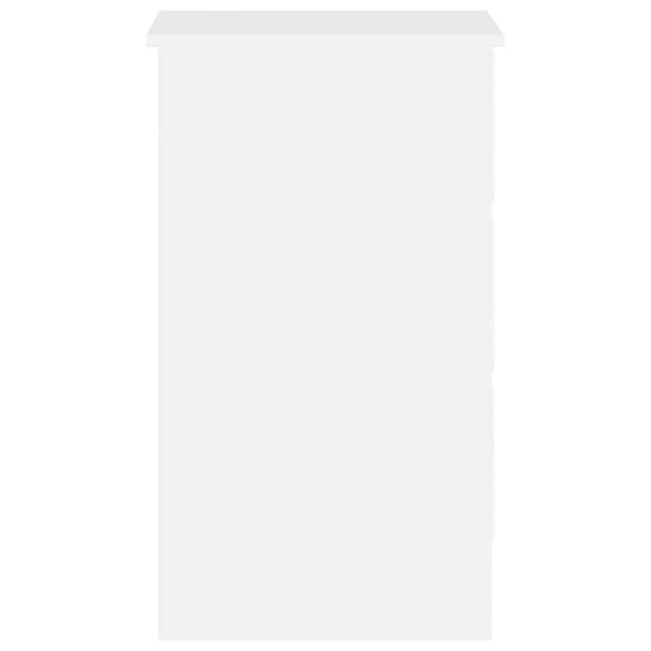 vidaXL Skrivebord høyglans hvit 90x45x76 cm konstruert tre