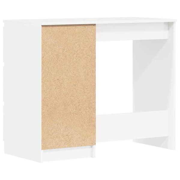 vidaXL Skrivebord høyglans hvit 90x45x76 cm konstruert tre
