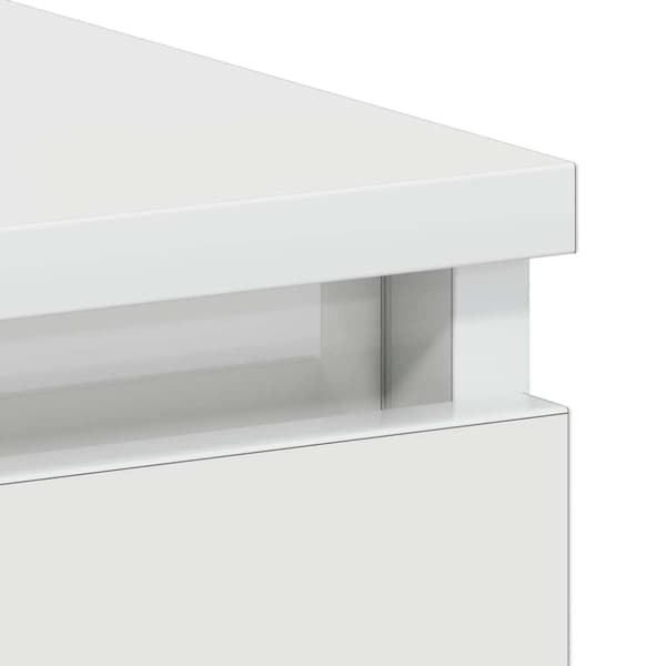 vidaXL Skrivebord høyglans hvit 90x45x76 cm konstruert tre