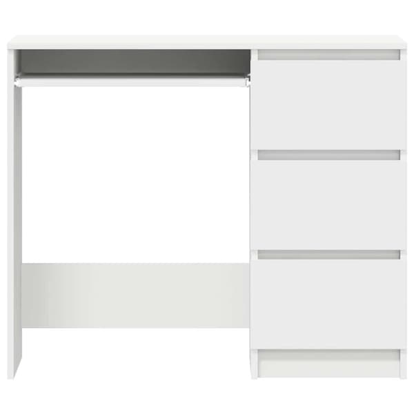 vidaXL Skrivbord vit 90x45x76 cm konstruerat trä