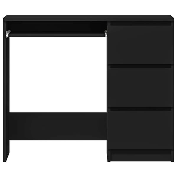 vidaXL Skrivbord svart 90x45x76 cm konstruerat trä
