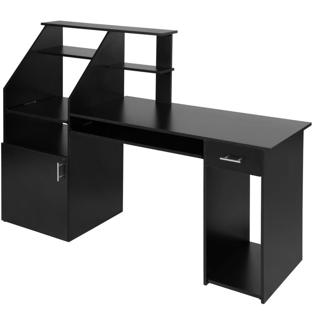 Skrivebord 164,5 x 55 x 114,5 cm - sort
