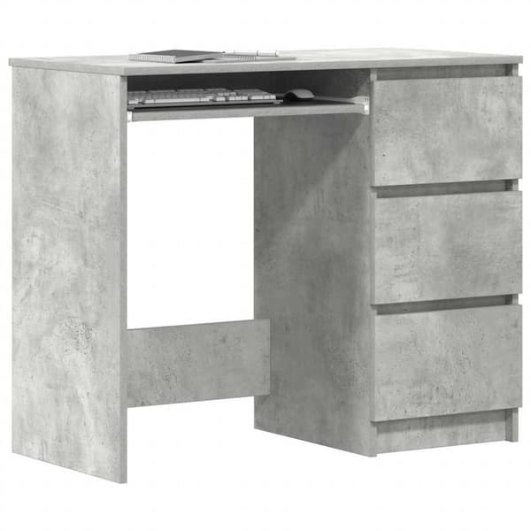 vidaXL skrivebord 90x45x76 cm spånplade betongrå