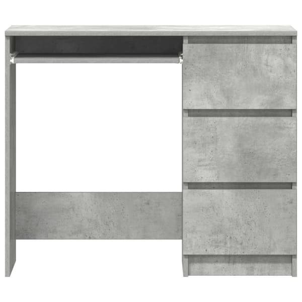 vidaXL skrivebord 90x45x76 cm spånplade betongrå