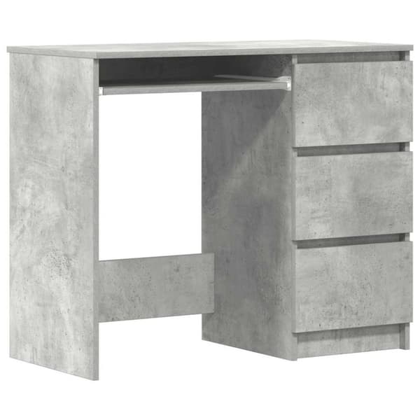 vidaXL skrivebord 90x45x76 cm spånplade betongrå