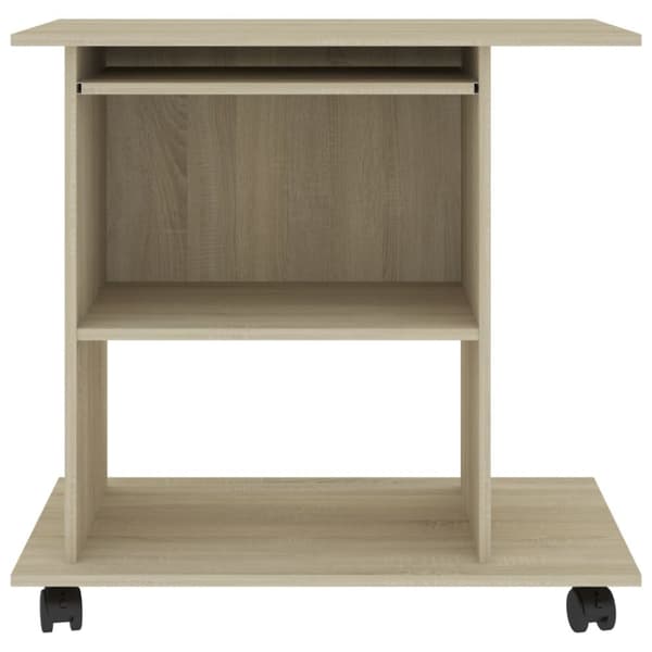 vidaXL Tietokonepöytä Sonoma-tammi 80x50x75 cm tekninen puu