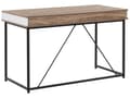 Pikkukuva 6 / 9: Työpöytä vaalea puu/musta 3 laatikkoa 120 x 60 cm minimalistinen tyyli