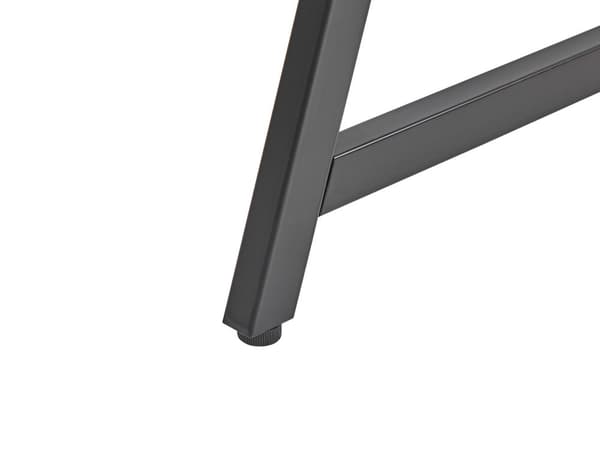 Työpöytä tumma puu/musta metalli runko 120 x 48 cm 2 laatikkoa minimalistinen tyyli