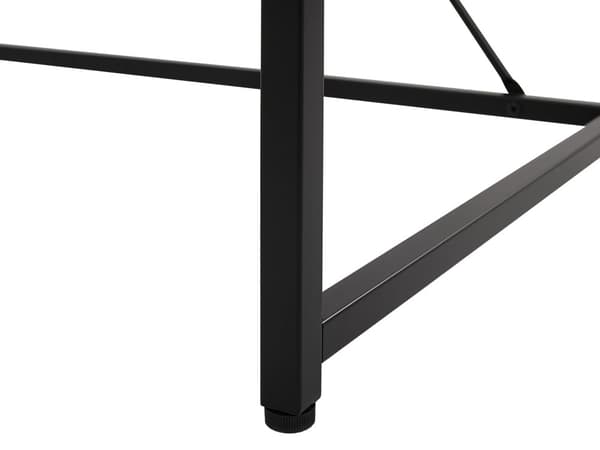 Hemmakontor Skrivbord Ljus Träskiva 120 x 60 cm med Svart Pulverlackerad Ram 3 Lådor