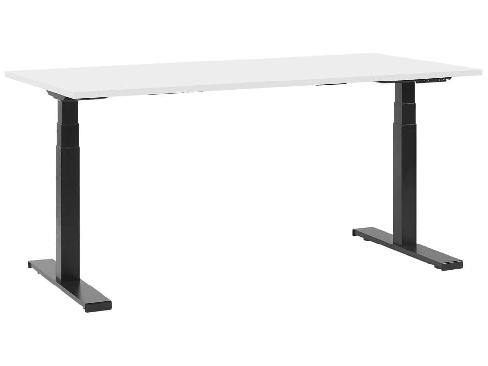 Sähkösäädettävä työpöytä 160x72cm valkoinen/musta DESTIN II