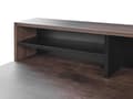 Miniatyrbillede 6 af 8: Skrivebord i mørkt træ 100 x 50 cm Sort Metalstel med Hylder