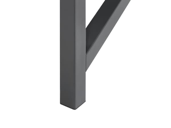 Työpöytä musta 117 x 57 cm metallirunko karkaistu lasitaso 2 laatikkoa moderni industriaalinen tyyli