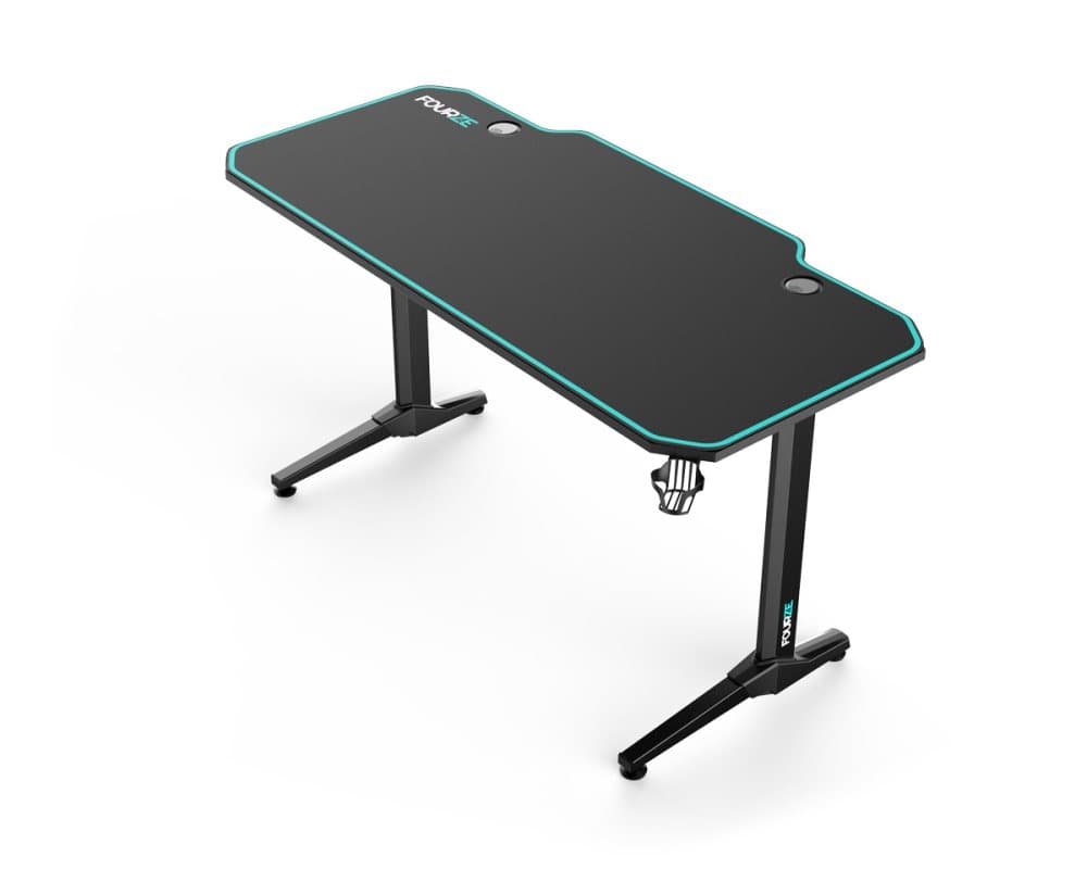 D1400 Gaming Skrivebord - Svart/Grøn