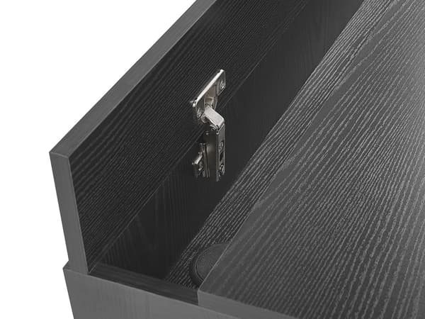 Hjemmebord Sort Træplade Metalben 2 Skuffer Minimalistisk Design 120 x 60 cm