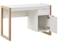 Miniatyrbillede 5 af 11: Hjemme Hvidt Træ Skrivebord 110 x 50 cm 1 Skuffe Minimalistisk Design