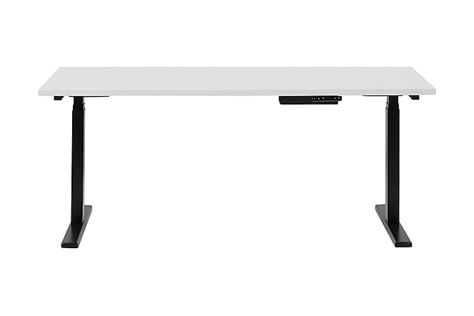 DARVILLE Skrivebord 160 cm Elektrisk Justerbart Hvit/Svart