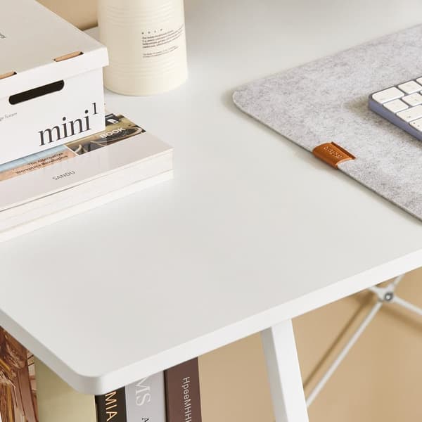 SoBuy Skrivebord med reol, Computerbord L100* D50 * H75 cm hvid FWT29-W