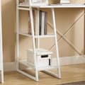 Miniatyrbillede 6 af 9: SoBuy Skrivebord med reol,  Computerbord  L100* D50 * H75 cm hvid FWT29-W