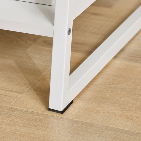SoBuy Skrivebord med reol, Computerbord L100* D50 * H75 cm hvid FWT29-W