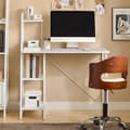 Miniatyrbillede 2 af 9: SoBuy Skrivebord med reol,  Computerbord  L100* D50 * H75 cm hvid FWT29-W