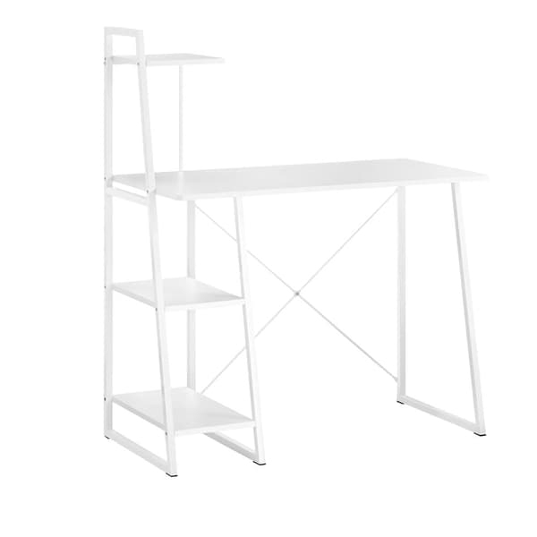 SoBuy Skrivebord med reol,  Computerbord  L100* D50 * H75 cm hvid FWT29-W