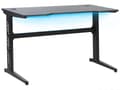 Miniatyrbillede 1 af 11: Gamerbord Sort Metal 120 x 60 cm Dekorativ Gaming Skrivebord med LED lys Fjernbetjening Moderne Hitech Design til Drenge Værelse