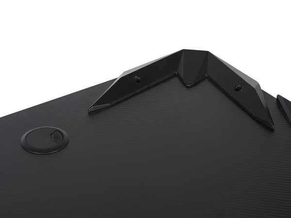Gamerbord Sort Metal 120 x 60 cm Dekorativ Gaming Skrivebord med LED lys Fjernbetjening Moderne Hitech Design til Drenge Værelse